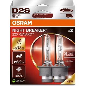 Xenon výbojka D2S Osram 12/24V XENARC NIGHT BREAKER LASER 4500K +200%
