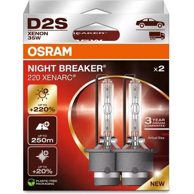 Xenon výbojka D2S Osram 12/24V XENARC NIGHT BREAKER LASER 4500K +200%