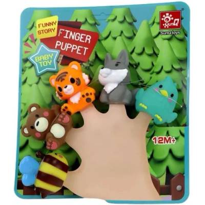 Manyuk Toys Комплект кукли за пръсти - животни, 5 броя, пластмасови (sq22001-5)