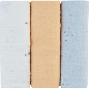 KikkaBoo Комплект 3 бр муселинови пелени 75х75 см Stripy Friends (31103010095) - bobybaby