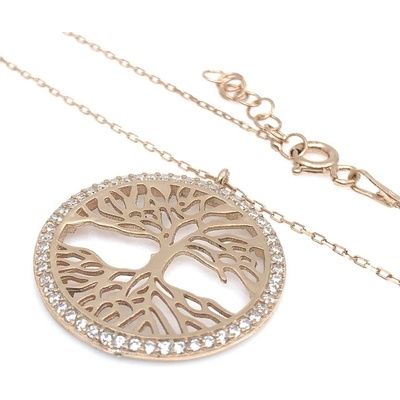 Jan Kos jewellery Stříbrný řetízek s přívěskem strom života