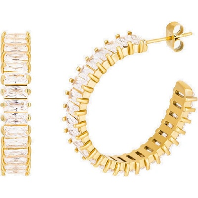 Preciosa Pozlátené kruhy s kubickou zirkóniou Luxe Glamour 7471Y00