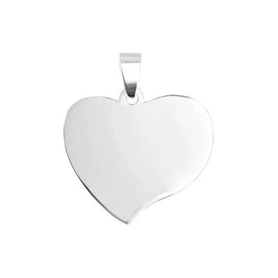 Šperky4U Ocelový přívěšek srdce asymetrické 30 x 32 mm DR1293