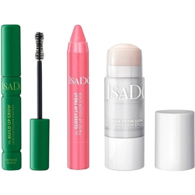 IsaDora Сет Изящен грим Isadora Intense Black The Build Up Grow § The Wake Up The Glow All Over Dew Stick § Twist Up Color Stick