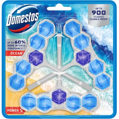 Domestos Power5 Блок за освежаване на тоалетната Ocean (3x50g) (8720182903167)