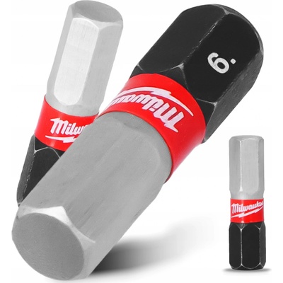 Milwaukee Skrutkovacie bity ShW Hex 6 25 mm 2 ks