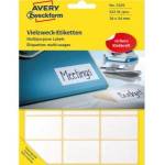 Avery Zweckform Mini Labels in Sheets for Handwriting, 38 x 24mm, Whites, 522 Pieces-3325
