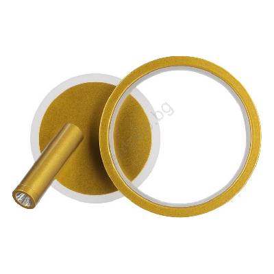 Led стенен спот monet led/15w/230v златист (ca1120)