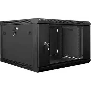 Image 1 of Lanberg Комуникационен шкаф, Lanberg rack cabinet 19" wall-mount 6U / 600x600 for self-assembly (flat pack), black (WF01-6606-10B)