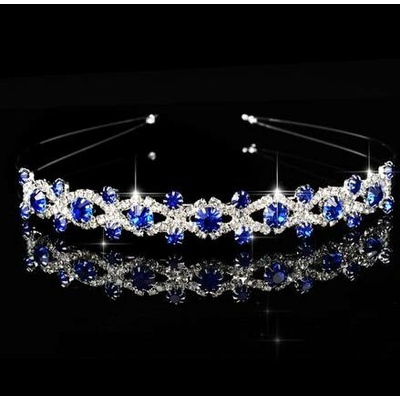 Naishide Jewelry Čelenka do vlasů s kamínky - modrá