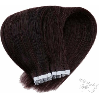Vlasové PU pásky MINI Tape in na prodlužování vlasů 40cm 02 tmavě hnědá – Hledejceny.cz