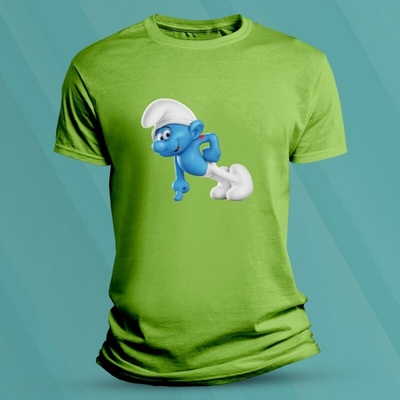 Sandratex dětské bavlněné tričko Hefty Smurf velikost S Lime