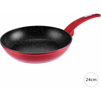Perfect Home Panvica 24cm na indukciu nepriľnavá, granit Metal Red, 10403