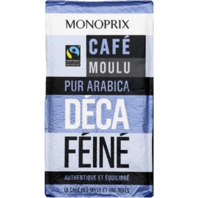 Monoprix Mletá káva Arabica, bez kofeinu 250 g