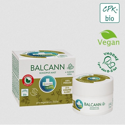 Balcann dubová kůra mast z konopí 50 ml