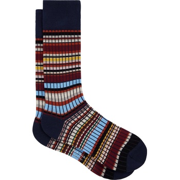 Paul Smith Чорапи Paul Smith Men's Ribbed Signature Stripe Crew Socks - Blue 47