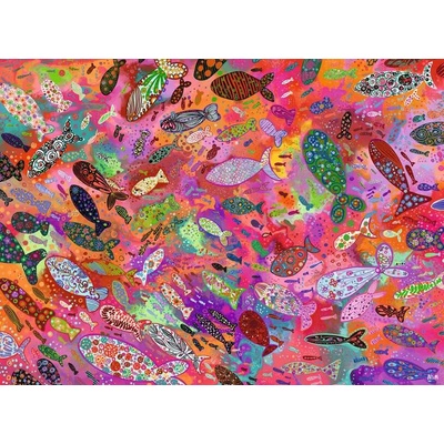RAVENSBURGER Fuchsiové rybky 500 dielov