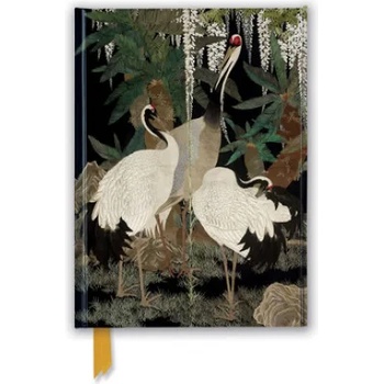 Flame Tree Publishing Ashmolean: Cranes, Cycads and Wisteria by Nishimura So-zaemon XII (Foiled Journal) | FLAME TREE STUDIO