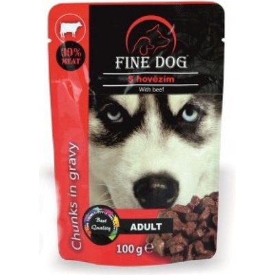 Fine Dog Adult hovězí v omáčce 100 g