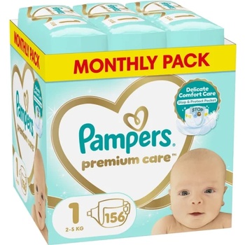 Image 1 of Pampers Памперси за новородено Pampers Premium Care 1 (2-5кг. ) - 156 броя