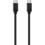 DeTech Кабел за данни DeTech, USB Type-C - USB Type-C 3.0, 1.0m, Черен - 14964