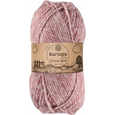 Příze Melange Wool K9005 starorůžový melír