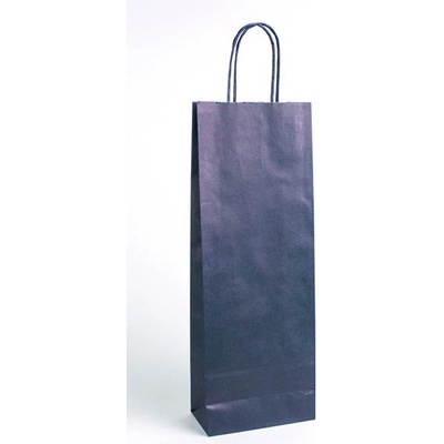 Papírová taška modrá 14x8x39 mm, kroucená šňůra