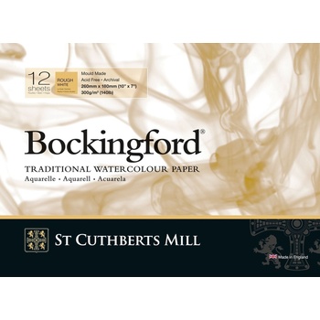 St Cuthberts Mill Bockingford Rough Скицник 12 26 x 18 cm 300 g White (T47430001011B)