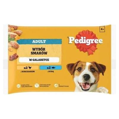 Pedigree Adult s kuřecím masem s rybou v želé 4 x 100 g