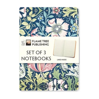 Flame Tree Publishing William Morris Set of 3 Mini Notebooks | Flame Tree Studio