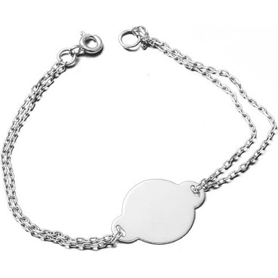 Zlatnictví zlatíčko zlatý náramek s destičkou ZZ11.B11.02