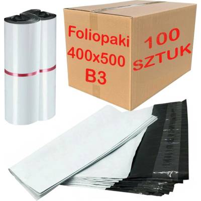 Plastové Obálky 400x500 mm B3 Bílá obálka pro balení - 100 ks