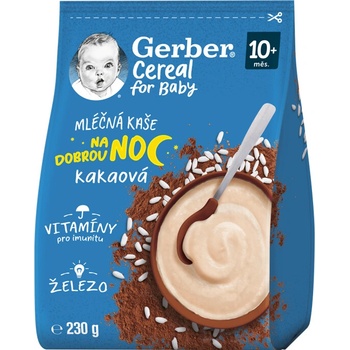 Gerber Cereal mléčná kaše kakaová Dobrou noc 230 g
