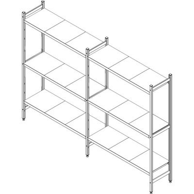 TOMGAST Regalový systém 4705 x 500 mm, 3 police| TOM, EZ-534705