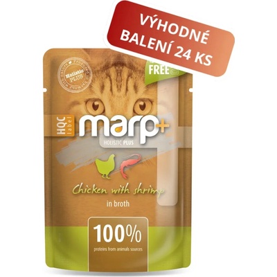 Marp Holistic+ Kura s krevetami vo vývare 24 x 55 g