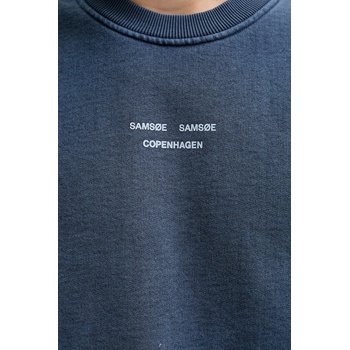 Samsøe Samsøe Суичър Samsoe Samsoe SAMARCUS мъжки в синьо с изчистен дизайн M25200035 (M25200035)