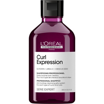 L'Oréal LOreal Professionnel Serie Expert Curl Expression Глицерин + Урея H + Семена от хибискус Шампоан за коса Против натрупване 300 мл