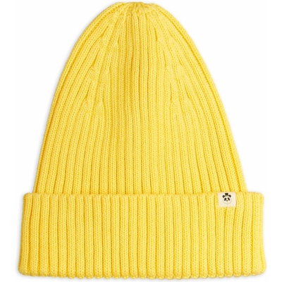 čepice pletená žebro žlutá Mini Rodini