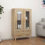 vidaXL Висок шкаф, сонома дъб, 70x31x115 см, инженерно дърво (812549)