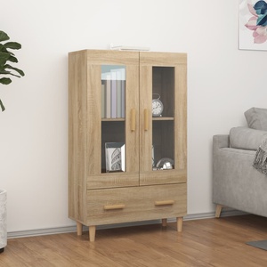vidaXL Висок шкаф, сонома дъб, 70x31x115 см, инженерно дърво (812549)