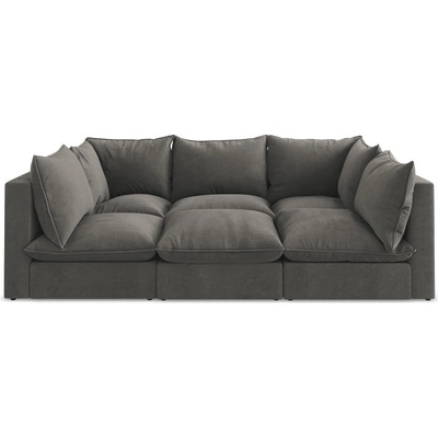 Тъмносив диван 255 cm Manao - Makamii (MANAO_PIT_41_P1_C7)