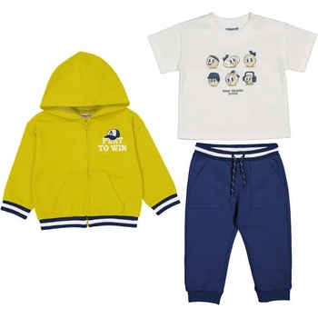 Mayoral Анцуг маслина 3 части с бяла тениска за бебе момче Mayoral