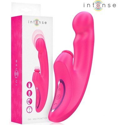 Intense emi vibrator 13.5 cm multifunction 3 in 1 10 vibrations pink