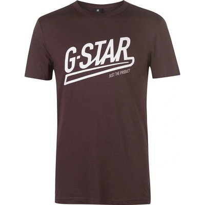 G-Star pánské triko G Star Tomer Art Hnědé