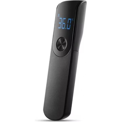 Planet Tech Дигитален термометър Planet Tech с LCD дисплей, Безконтактен, За деца и възрастни, Бързо измерване, Висока прецизност, Черен (Planet Tech 35 Black)