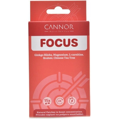 Cannor Přírodní náplasti Focus 15 ks