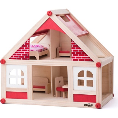 Woodyland Къща за кукли, малка, с аксесоари (91328)