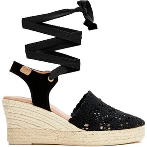 CASTELL 2677 Mari Bolillo Wedge Espadrilles - Black (Black)
