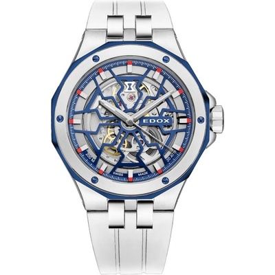 Edox Мъжки часовник EDOX Delfin Mecano Skeleton 85303-357BUCAB-BUIRB (85303-357BUCAB-BUIRB)