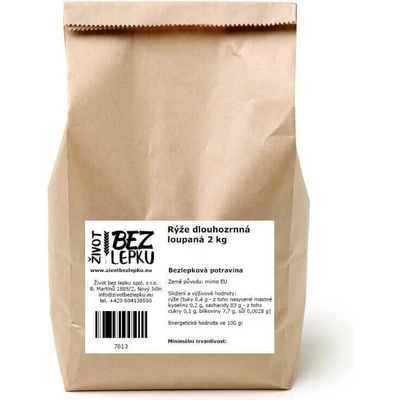 Život bez lepku rýže dlouhozrnná bílá 2 kg